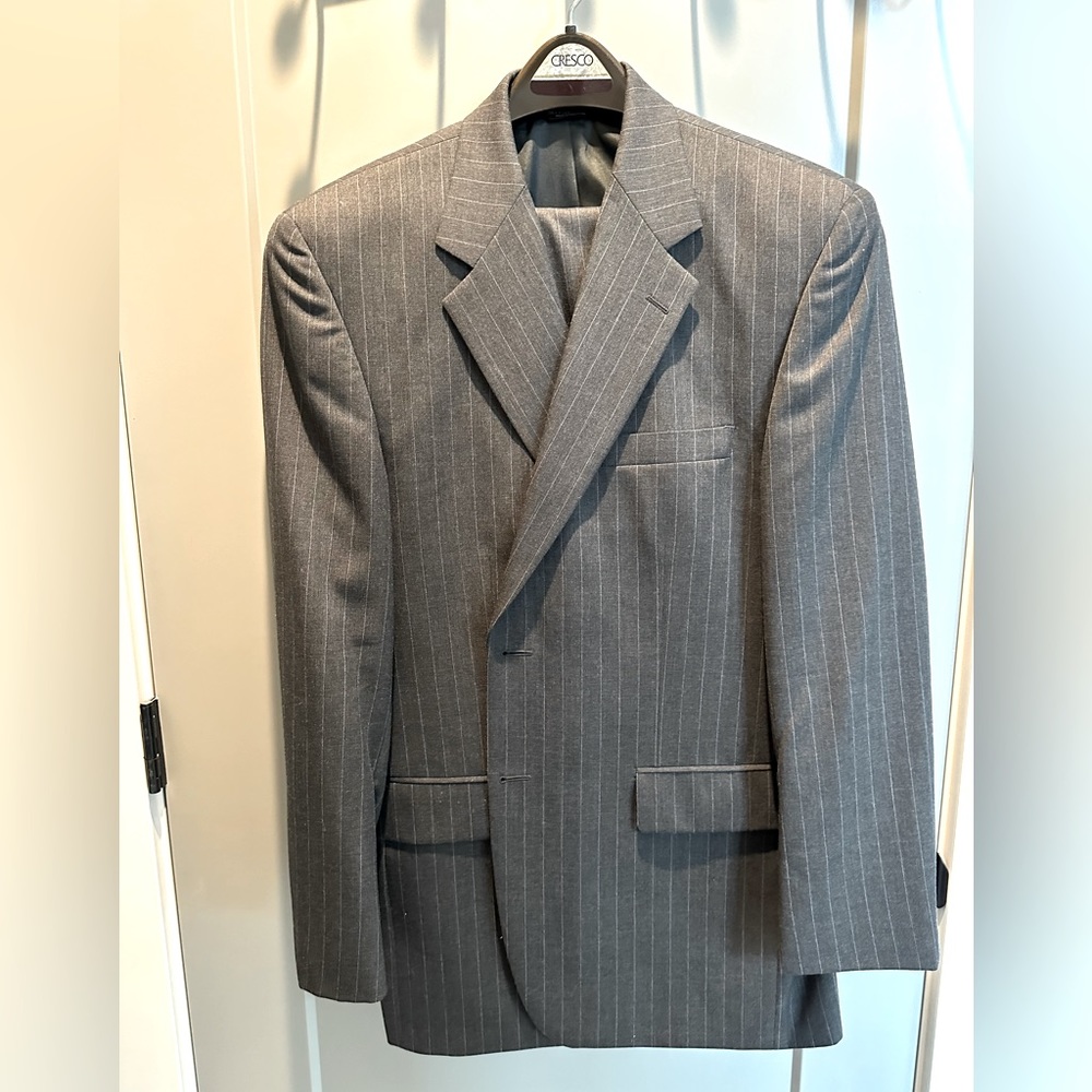 Chaps Gray Pin Striped Suit